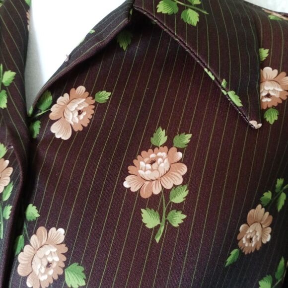 Pinstripe rose button up - Picture 7 of 9